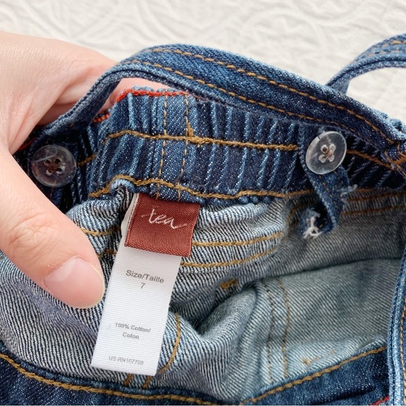 Tea Collection Backless Denim Jumper Skirtall - Picture 3 of 3